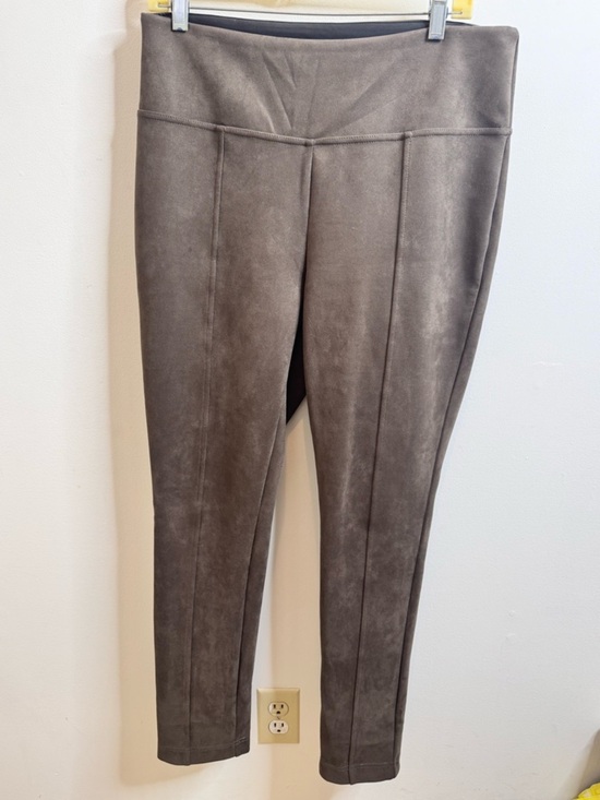 Andrew Marc Pants - Andrew Marc Black High-Rise Suede-Like Leggings